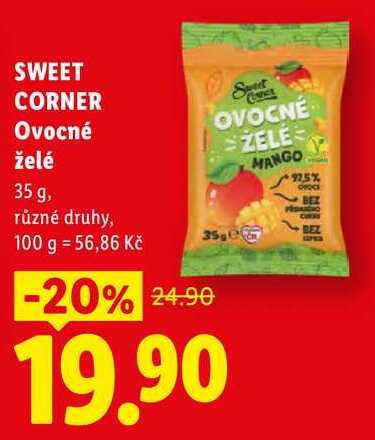 SWEET CORNER Ovocné želé, 35 g