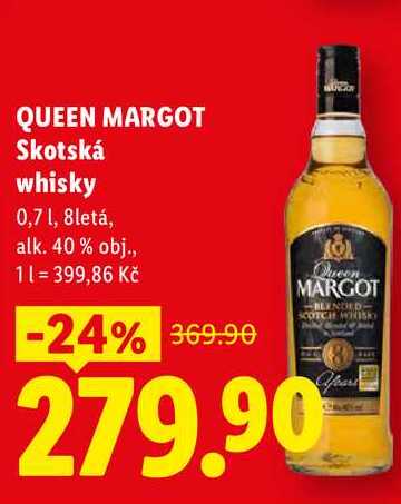 QUEEN MARGOT Skotská whisky, 0,7 l