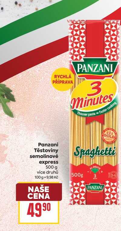 Panzani Těstoviny semolinové express 500 g