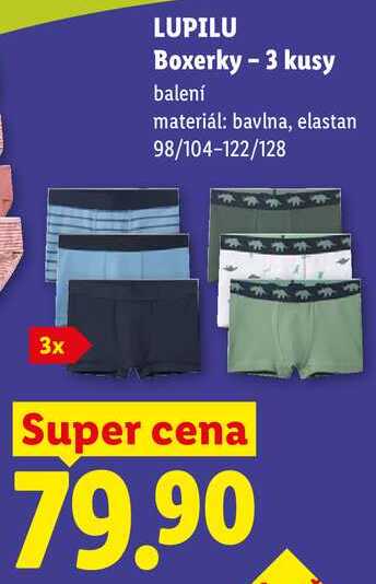 LUPILU Boxerky - 3 kusy