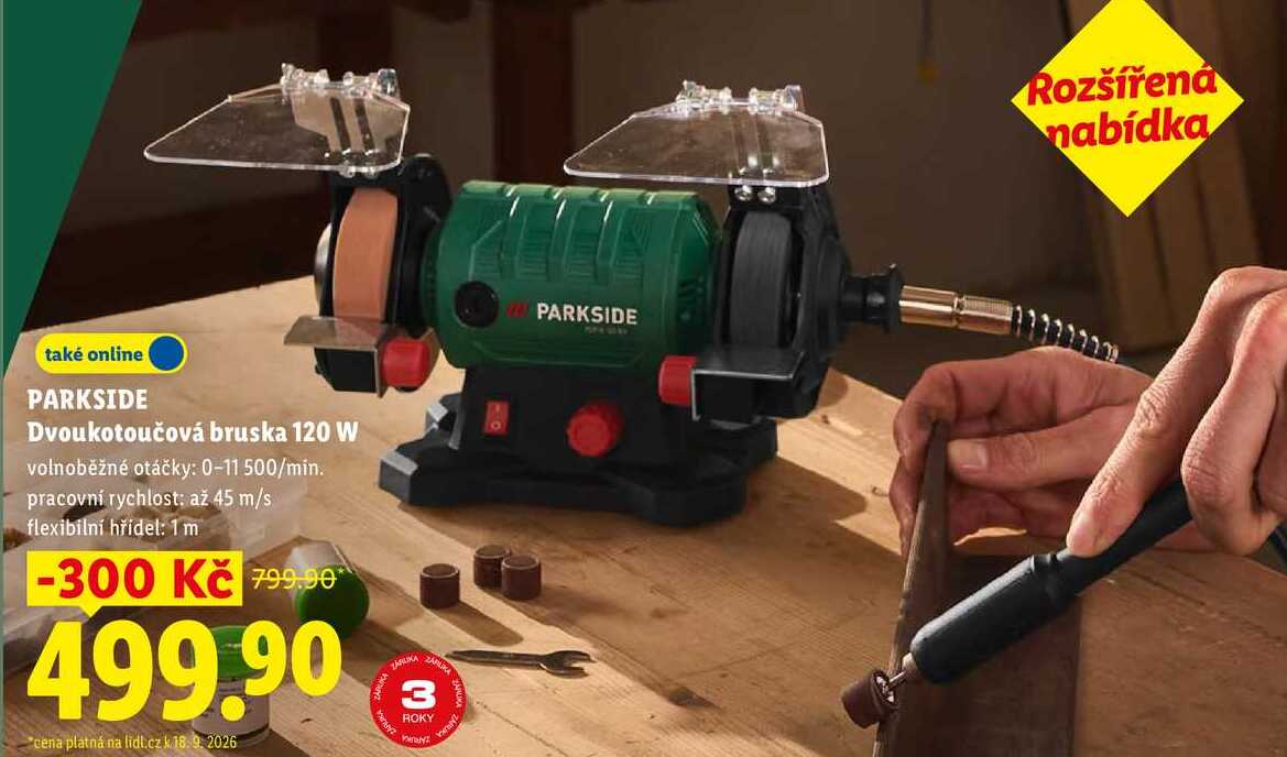 PARKSIDE Dvoukotoučová bruska 120 W 