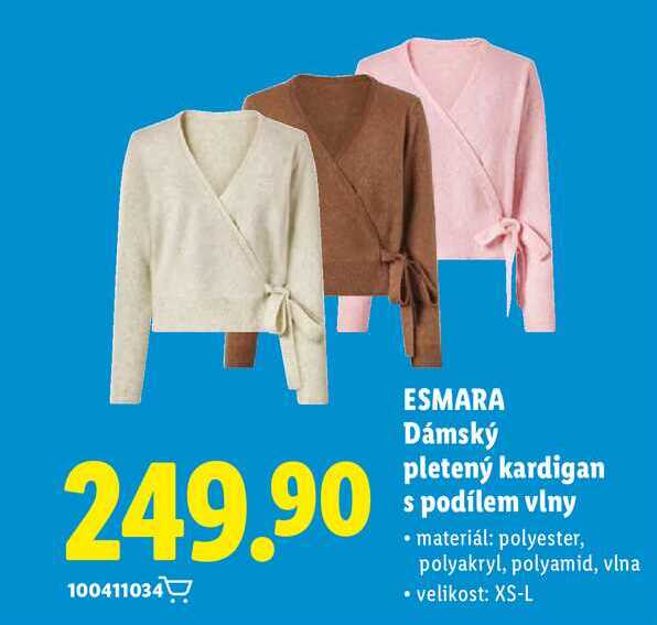ESMARA Dámský pletený kardigan s podílem vlny