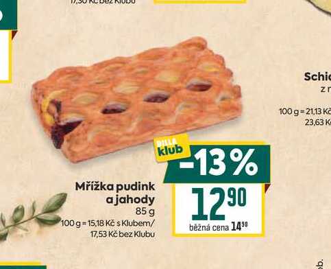 Mřížka pudink ajahody 85 g