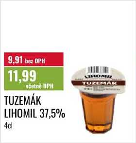 TUZEMÁK LIHOMIL 37,5%, 4cl