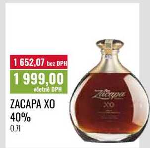 ZACAPA XO 40%, 0,71