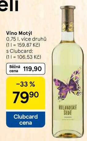 Víno Motýl, 0.75 l