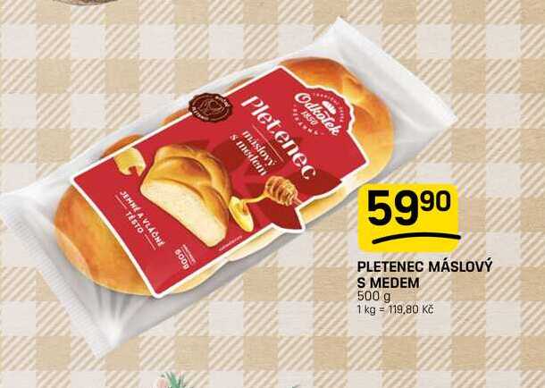 PLETENEC MÁSLOVÝ S MEDEM 500 g 