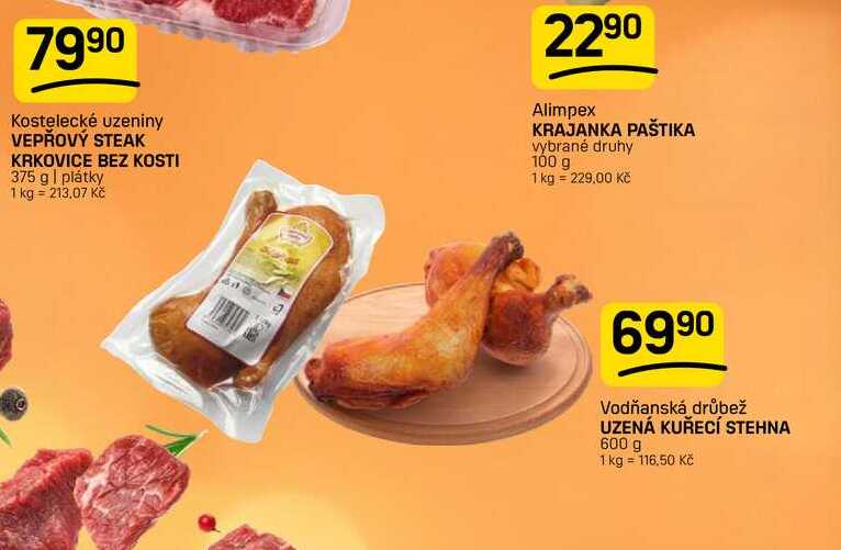 UZENÁ KUŘECÍ STEHNA 600 g 