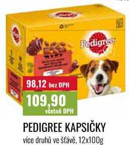 PEDIGREE KAPSIČKY, více druhů ve šťávě, 12x100g