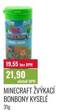 MINECRAFT ŽVÝKACÍ BONBONY KYSELÉ 31g 