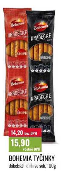 BOHEMIA TYČINKY ďábelské, kmín se solí, 100g