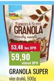 GRANOLA SUPER více druhů, 500g