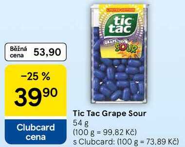 Tic Tac Grape Sour, 54 g 