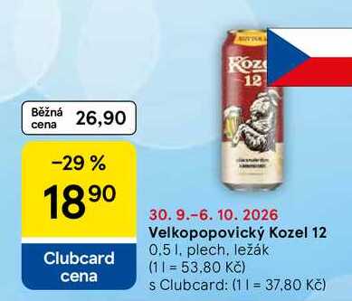 Velkopopovický Kozel 12, 0.5 l