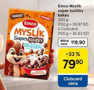 Emco Myslík super kuličky kakao, 300 g