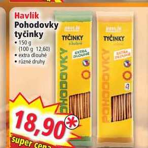 Havlik Pohodovky tyčinky, 150 g