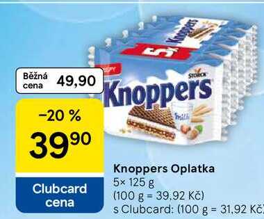 Knoppers Oplatka, 5x 125 g