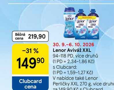 Lenor Aviváž XXL, 94-118 PD, více druhů 