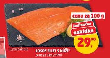 LOSOS FILET S KŮŽÍ, 100 g