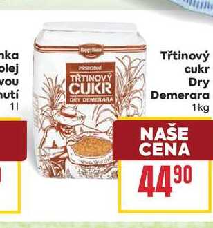 Třtinový cukr Dry Demerara 1kg