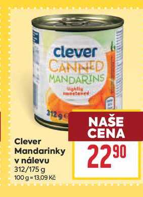 Clever Mandarinky v nálevu 312/175 g