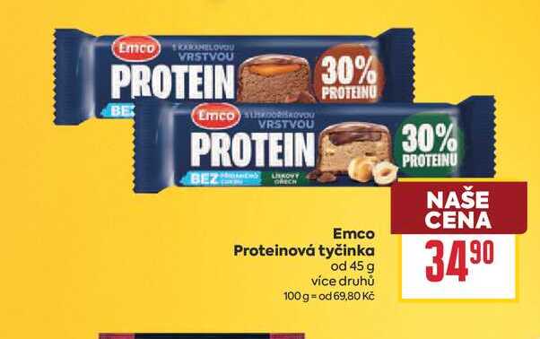 Emco Proteinová tyčinka od 45 g