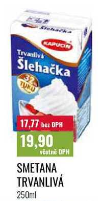 SMETANA TRVANLIVÁ 250ml