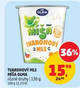 TVAROHOVÝ MLS MÍŠA OLMA různé druhy, 130 g