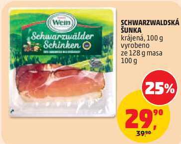 SCHWARZWALDSKÁ ŠUNKA krájená, 100 g