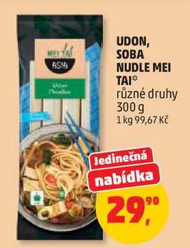 UDON, SOBA NUDLE MEI TAI, různé druhy, 300 g