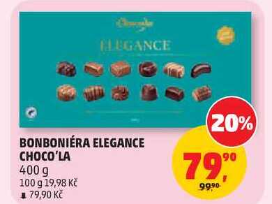 BONBONIÉRA ELEGANCE CHOCO'LA, 400 g