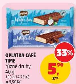 OPLATKA CAFÉ TIME různé druhy, 40 g  