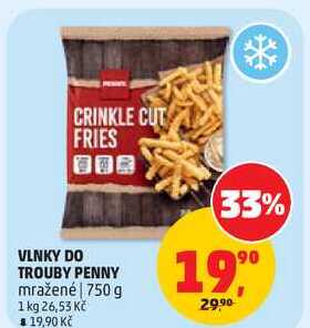 VLNKY DO TROUBY PENNY mražené, 750 g