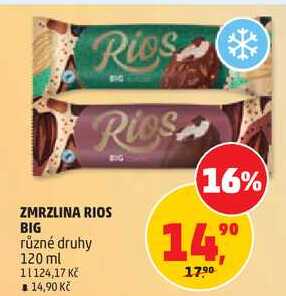 ZMRZLINA RIOS BIG různé druhy, 120 ml 