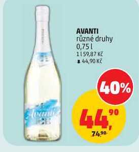 AVANTI různé druhy, 0,75 l