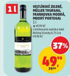 VELTLÍNSKÉ ZELENÉ, 1 l