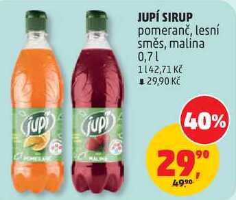 JUPÍ SIRUP pomeranč, 0,7 l
