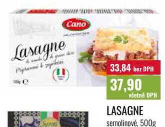 LASAGNE semolinové, 500g