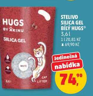STELIVO SILICA GEL BÍLÝ HUGS, 3,6 l