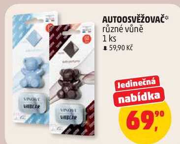AUTOOSVĚŽOVAČ různé vůně, 1 ks