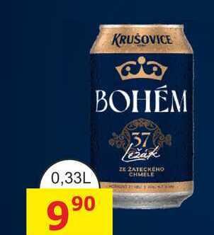 KRUŠOVICE BOHÉM 37, ležák 0,33L plechovka