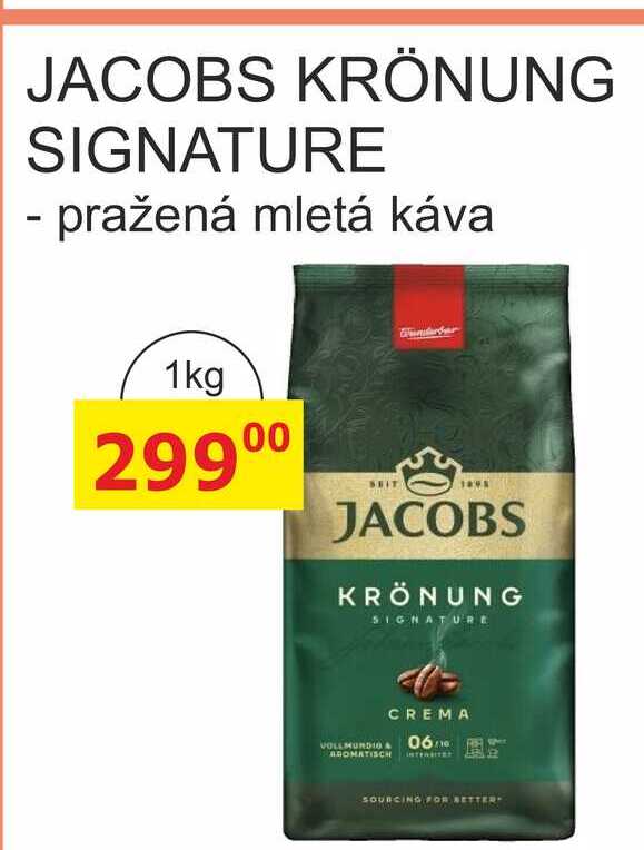 JACOBS KRÖNUNG SIGNATURE - pražená mletá káva 1kg