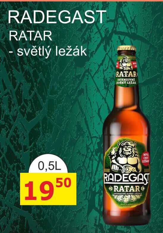 RADEGAST RATAR světlý ležák 0,5L