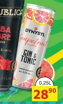 DYNYBYL GRAPEFRUIT GIN & TONIC 0,25L míchaný nápoj, plech