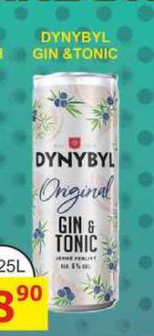 DYNYBYL GIN & TONIC 0,25L míchaný nápoj, plech