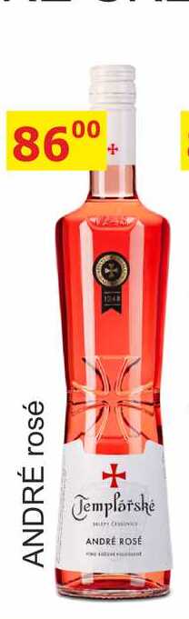 Templářské sklepy 0,75l ANDRÉ rosé