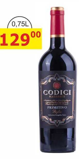 PRIMITIVO CODICI 0,75l