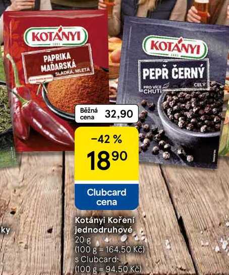 Kotányi Koření jednodruhové, 20 g