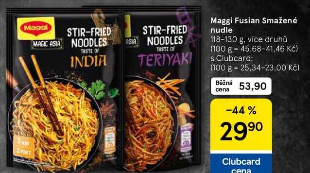 Maggi Fusian Smažené nudle, 118-130 g, více druhů  