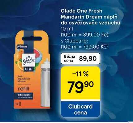Glade One Fresh Mandarin Dream náplň do osvěžovače vzduchu, 10 ml  